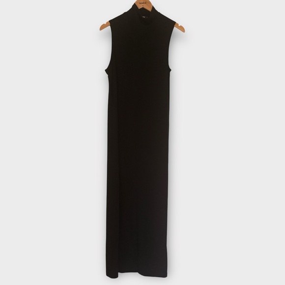 Dkny Dresses & Skirts - DKNY Black Sleeveless Mock Neck Maxi Dress – Size L